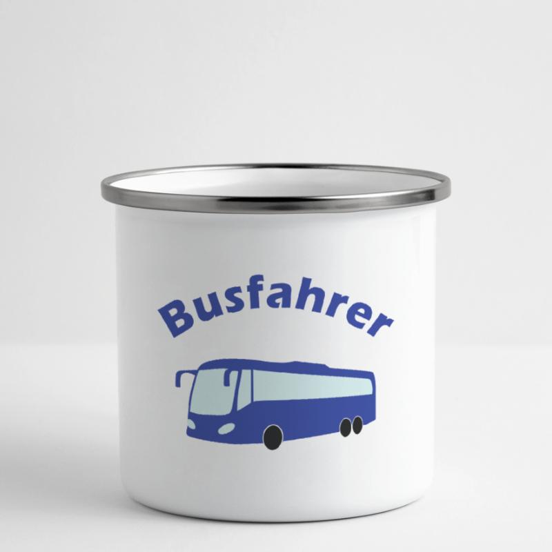 Busfahrer Design Emaille-Tasse