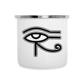 Auge Horus Ägypten - Emaille-Tasse - Weiß - Vorne