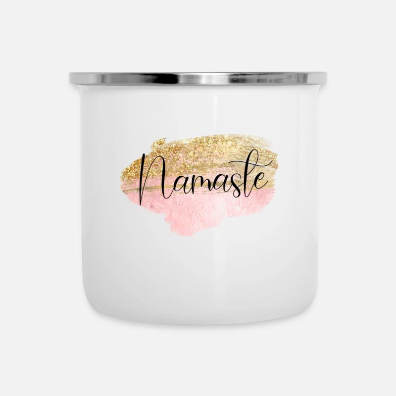 Namaste! Customizable - Camper Mug - white