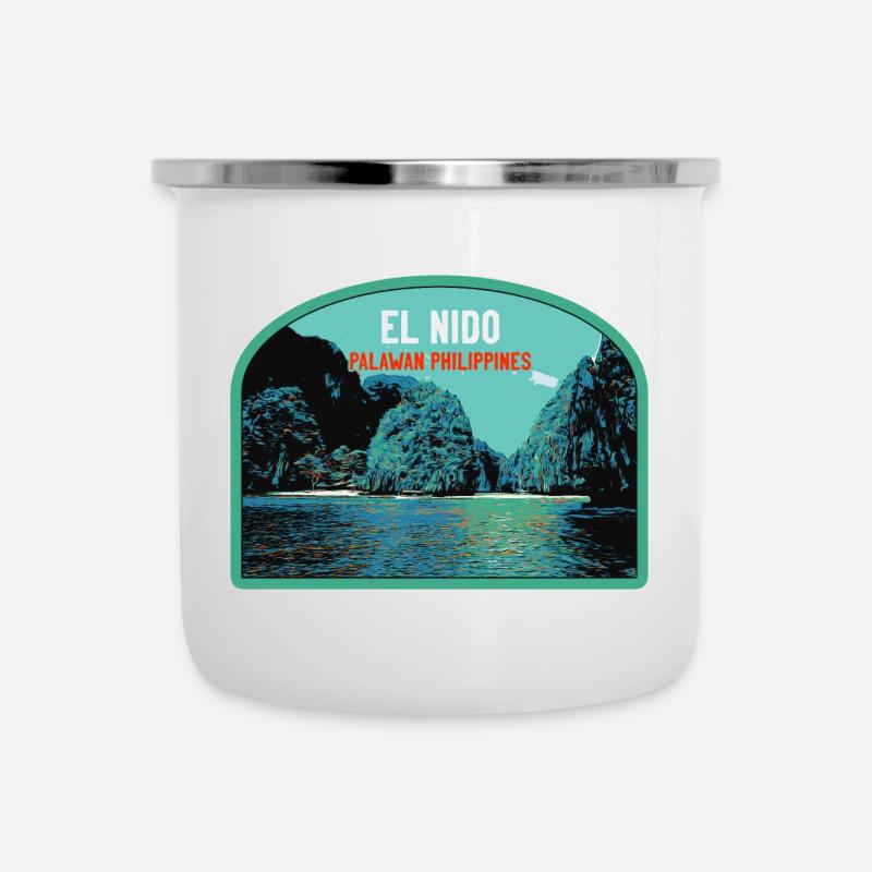 El Nido, Palawan, Philippines, Amazing Cliffs - Camper Mug - white