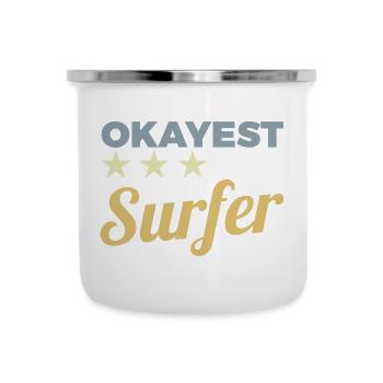 Durchschnittlicher Surfer - Emaille-Tasse - Weiß - Vorne