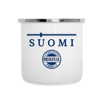 Flag of Finland, Finnish pride - Camper Mug - white - Front