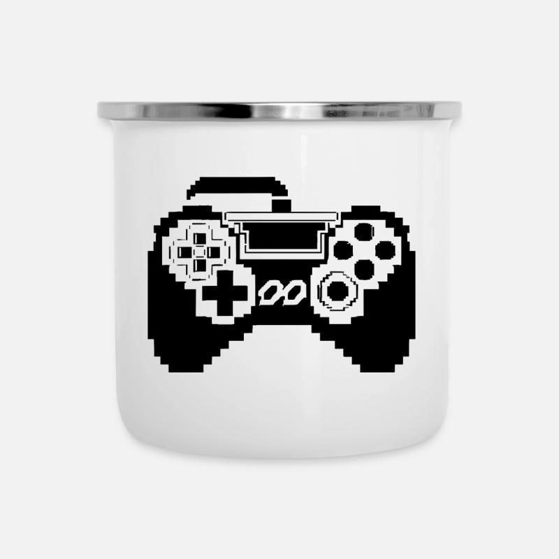 Gamepad Pixel Graphics - Camper Mug - white
