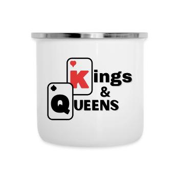 Karten, Poker, Kartenspiele - Emaille-Tasse - Weiß - Vorne