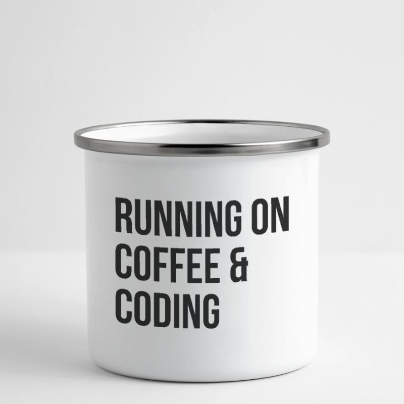 Codierung Codierung Codierung Emaille-Tasse