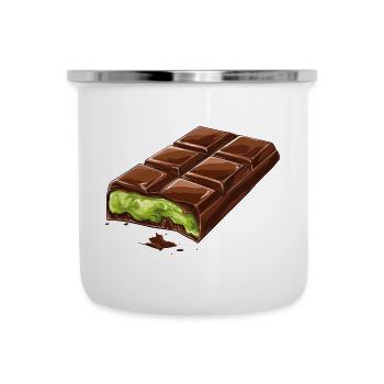 Dubaï Chocolat Pistaches Pistache Crème Chocolat - Tasse émaillée - blanc - Devant