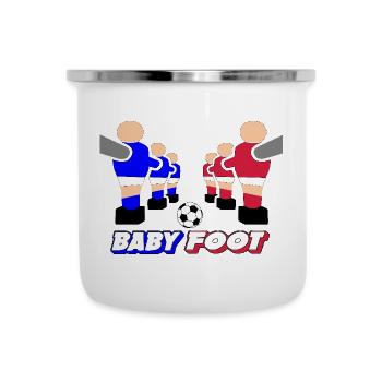 Baby foot - Tasse émaillée - blanc - Devant