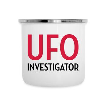 Ufo Alien Raum außerirdisches Aussenseiter - Emaille-Tasse - Weiß - Vorne