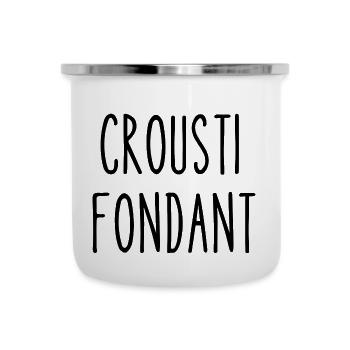 crousti fondant - Tasse émaillée - blanc - Devant