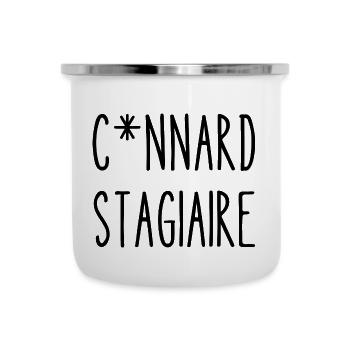 connard stagiaire - Tasse émaillée - blanc - Devant