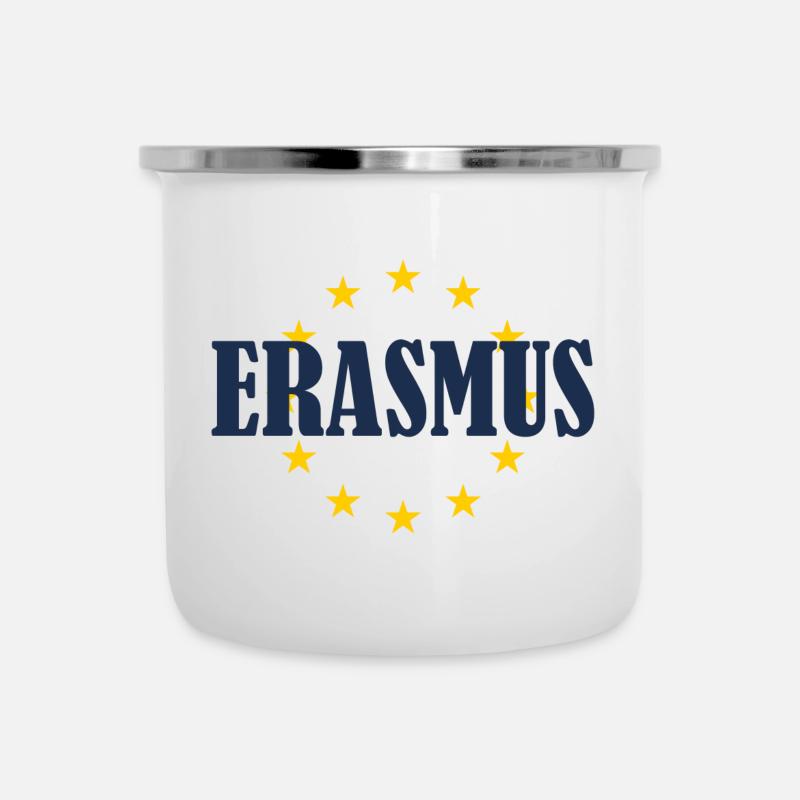 Erasmus EU Stars - Camper Mug - white