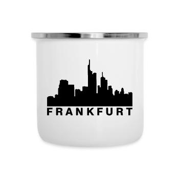Frankfurter Skyline Frankfurt - Emaille-Tasse - Weiß - Vorne