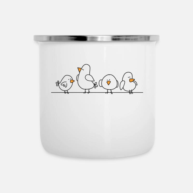 PiGEONS - Tasse émaillée - blanc