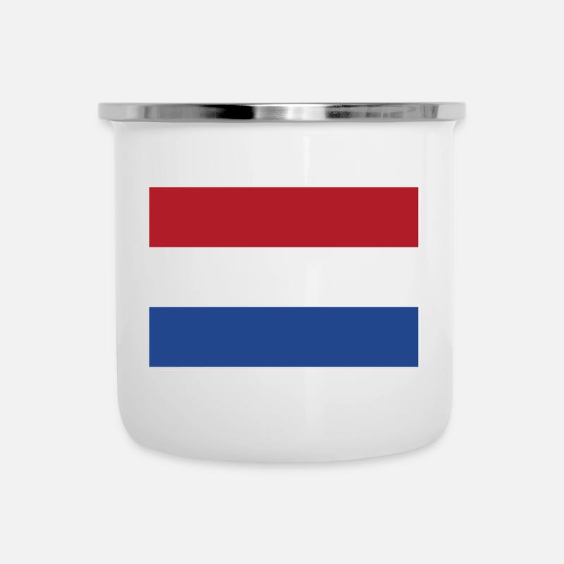 Pays-Bas Hollande Drapeau néerlandais Drapeau - Tasse émaillée - blanc