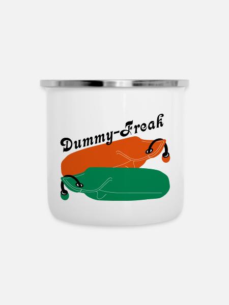 Dummy Freak - Emaille-Tasse - Weiß