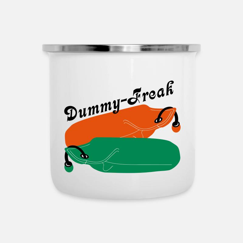 Dummy Freak - Emaille-Tasse - Weiß