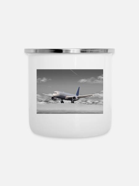 B-787 - Emaille-Tasse - Weiß
