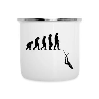 Evolution Apnoe Tauchen - Emaille-Tasse - Weiß - Vorne