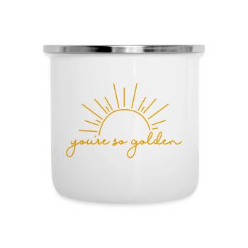 H Styles Golden Lyrics You're So Golden Sunshine - Emaille-Tasse - Weiß - Vorne