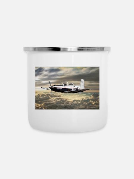 T-6A Texan II - Emaille-Tasse - Weiß