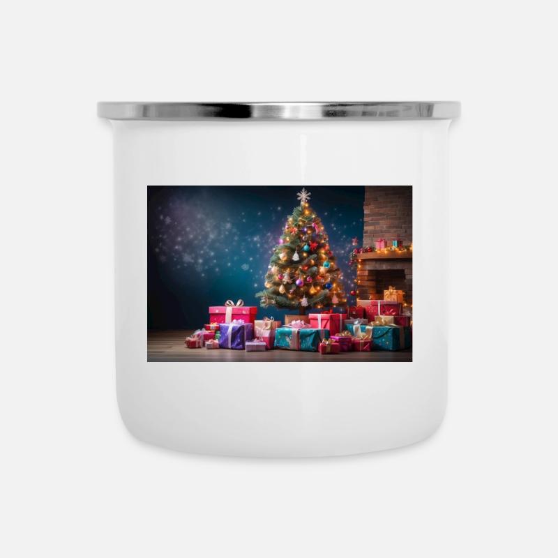 Mug « Noël » - Tasse émaillée - blanc