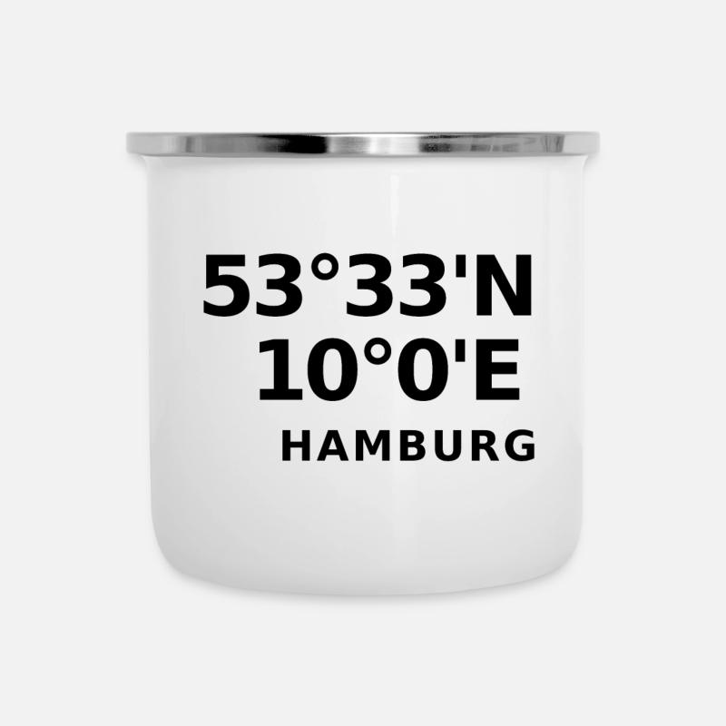 Hambourg - Tasse émaillée - blanc