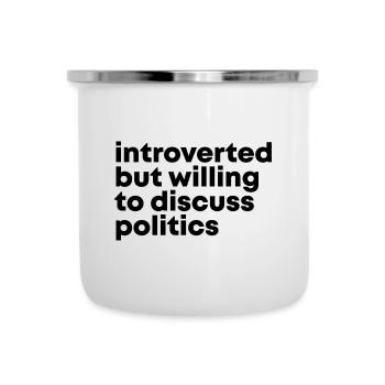 Politik - Emaille-Tasse - Weiß - Vorne