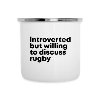 rugby - Tasse émaillée - blanc - Devant
