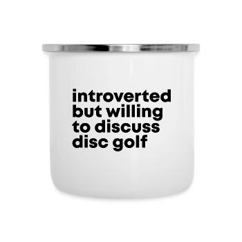 Disc golf - Tasse émaillée - blanc - Devant