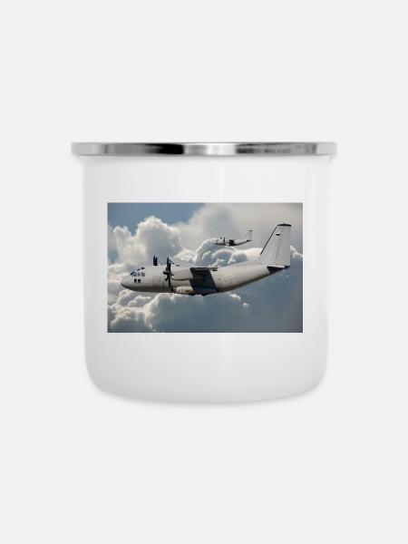 C-27 Spartan - Emaille-Tasse - Weiß
