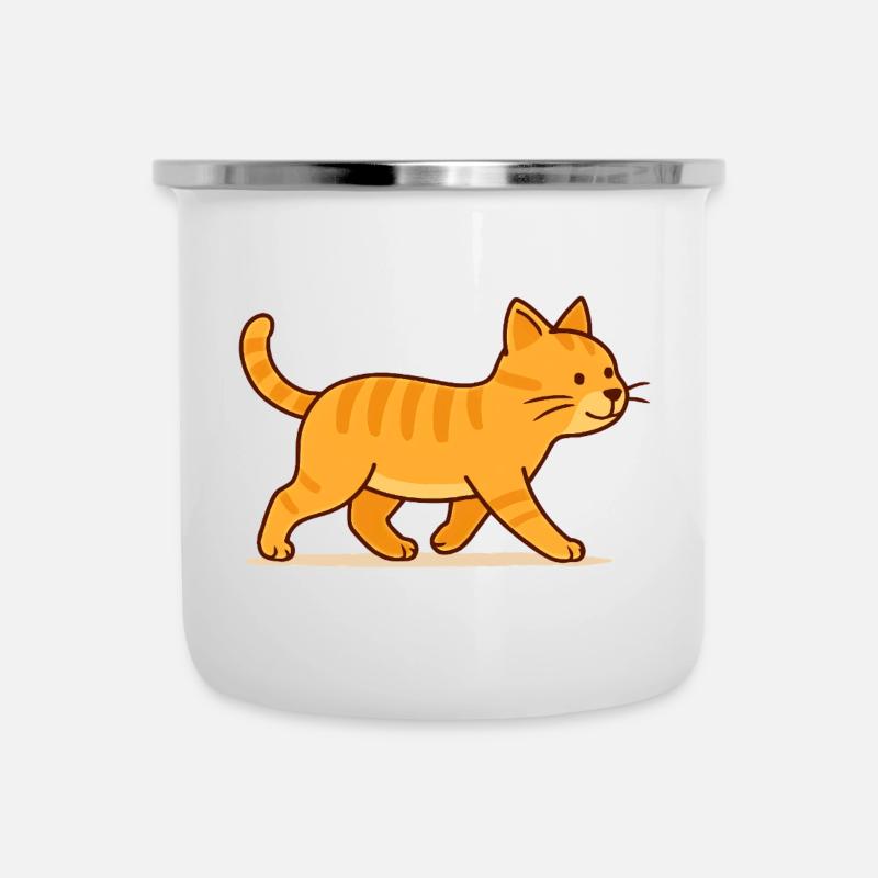 Chat Pauli - Tasse émaillée - blanc
