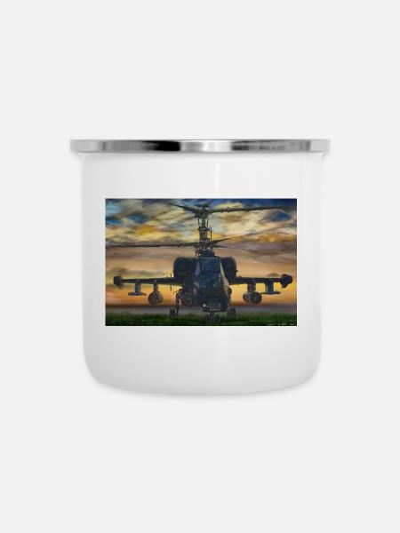 Ka-50 - Emaille-Tasse - Weiß