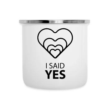 I SAID YES :) - Camper Mug - white - Front