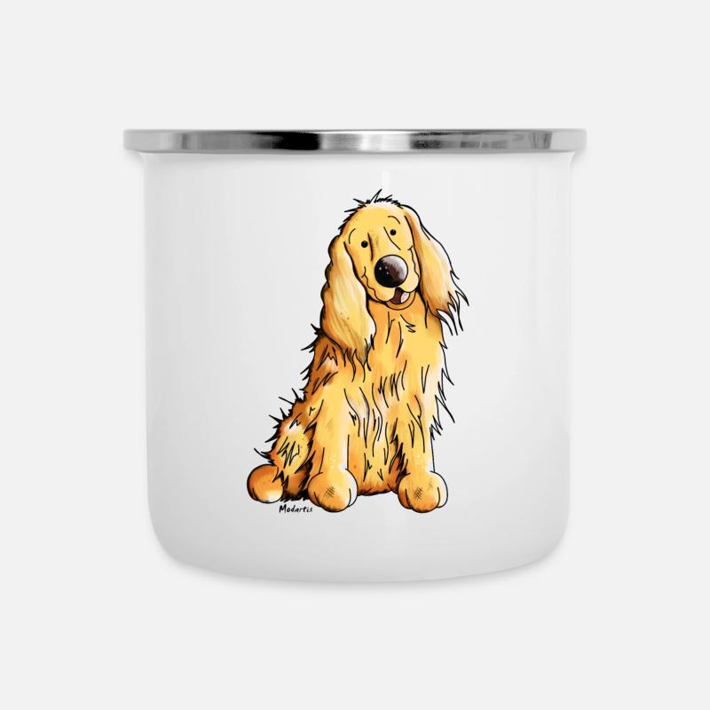 Heureux Cocker Spaniel - Tasse émaillée - blanc