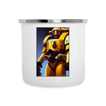 Kampfbot Robot Super Soldier Machine Warrior - Camper Mug - white - Front