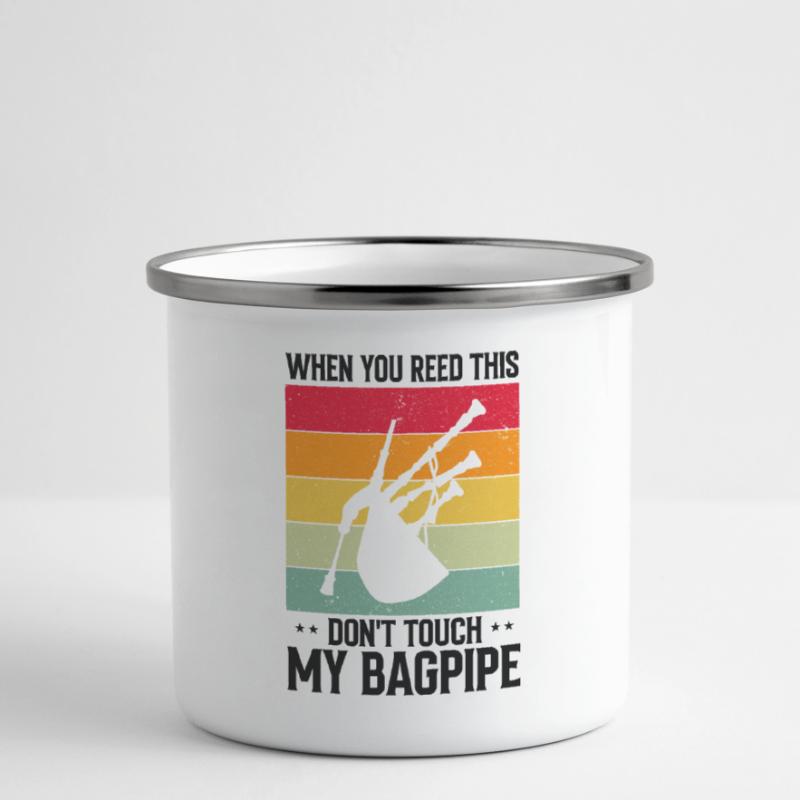 Conception de cornemuse pour Scotland Pride et cornemuse Tasse émaillée
