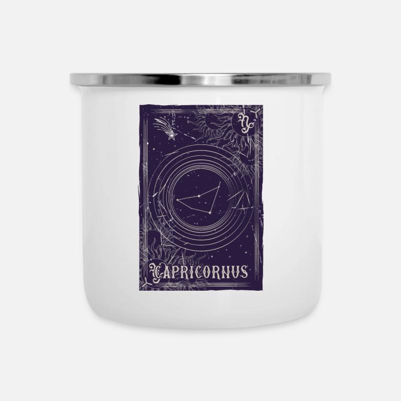 Capricorn Constellation Ring - Camper Mug - white
