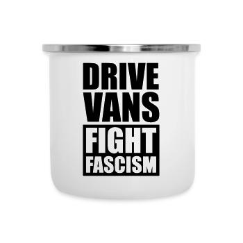 Drive Vans Fight Fascism - Camper Mug - white - Front