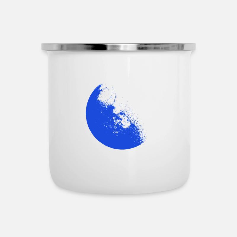 Bleu Lune - Tasse émaillée - blanc