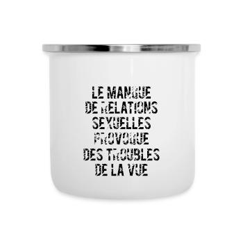 troubles de la vue - Tasse émaillée - blanc - Devant