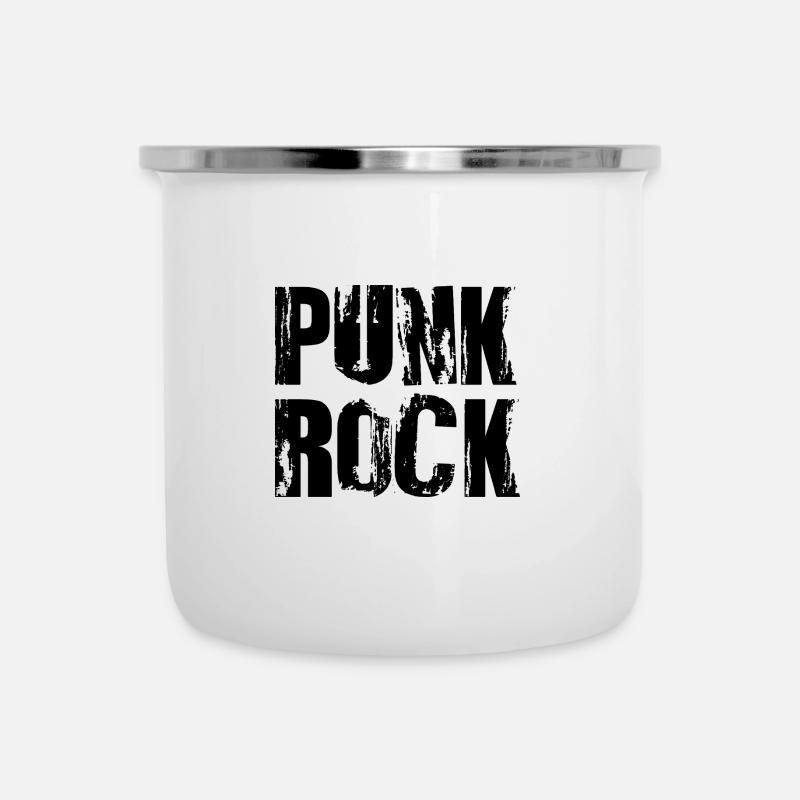 Punk - Emaille-Tasse - Weiß