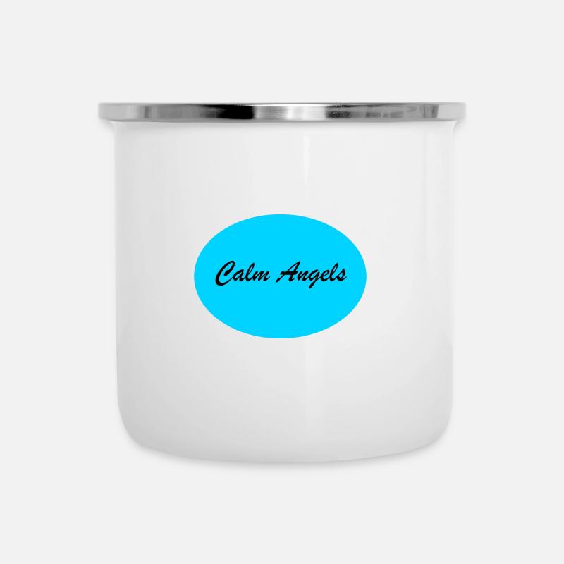 Calm Angels - Emaille-Tasse - Weiß