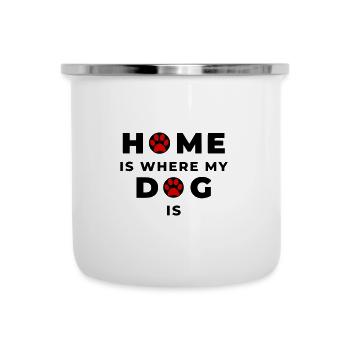 Home is where my Dog is - Saying 🐾💖🐕 - Camper Mug - white - Front