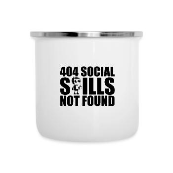 404 Compétences sociales non trouvées - Tasse émaillée - blanc - Devant