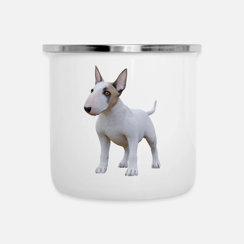 Miniature Bull Terrier - Tasse émaillée - blanc