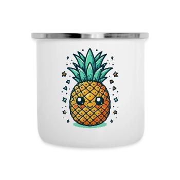 PINEAPPLE TROPICAL FRUIT FRUIT COCKTAIL PINA COLADA - Camper Mug - white - Front