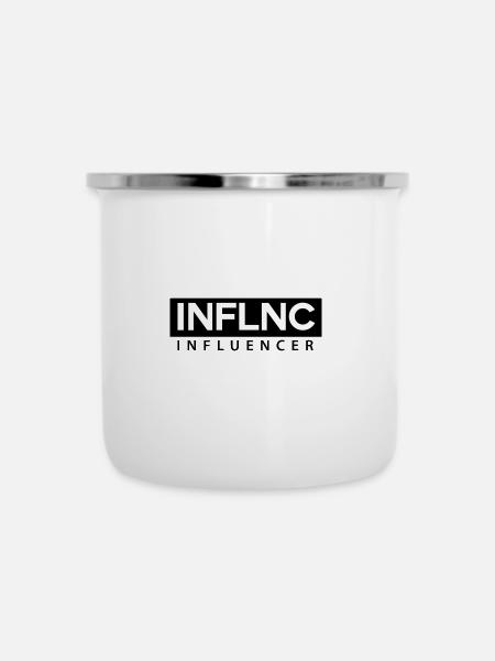 inflnc - influencer - Emaille-Tasse - Weiß