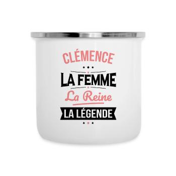 Clémence - La Femme - La Reine - La Légende - Tasse émaillée - blanc - Devant