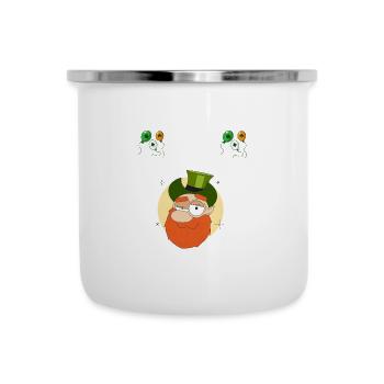 Küss mich im Iren - Emaille-Tasse - Weiß - Vorne