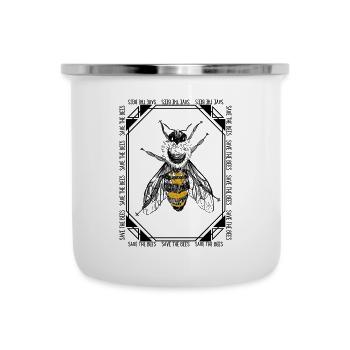 Sauvez les abeilles - Tasse émaillée - blanc - Devant
